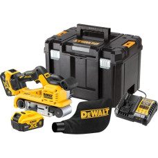 Dewalt-Maszyny Ar akumulatoru darbināms cisternas lentes slīpmašīna, 75x533mm, 18V Li-Ion 2x5.0Ah, DeWalt [DCW220P2-QW] čemodāns TStak