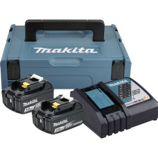 Makita-Akcesoria komplektā 2 BL1830B akumulatori, Li-ion 18V 3.0Ah + DC18RC Makita lādētājs [197952-5]