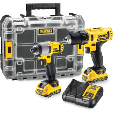 Dewalt-Maszyny DCD710+DCF815 kombinētais komplekts, 10.8V Li-Ion 2x2.0Ah, DEWALT [DCK211D2T-QW]