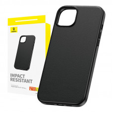 Phone Case for iPhone 15 Plus Baseus Fauxther Series (Black)