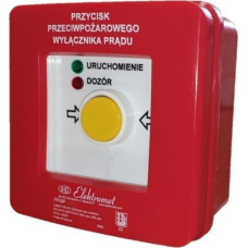 Elektromet Przycisk ppoż. n/t 2 tory prądowe 12A R-Z samoczynny diody czerw/ziel 230V AC/230V AC PPWP-3s A/4 904404