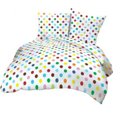Korķa spilvendrāna 50x60 balti krāsaini polka punktiņi 030A KK053 Kora 23