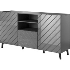 Cama Meble ABETO chest of drawers 150x42x82 graphite/gloss