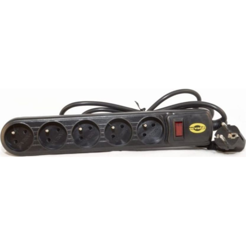 Orvaldi Power strip with surge protector ORVALDI ORV-5 3M