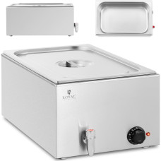 Royal Catering Bain marie elektriskais sildītājs ar krānu GN 1/1 600 W