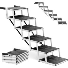 Wiesenfield Saliekamās alumīnija kāpnes sunim automašīnai, augstums 81 cm līdz 68 kg - 6 pakāpieni