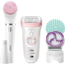 Braun  Epilator Silk-épil Beauty Set 9 9/985 BS Operating time (max) 50 min Bulb lifetime (flashes) Not applicable Number of power levels 2 Wet&Dry White/Rose