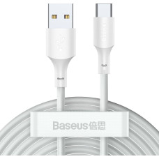 Baseus 2x USB kabelis USB-C ātra uzlāde Barošanas piegāde Ātrā uzlāde 40 W 5 A 1,5 m balts