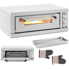 Royal Catering Šamota picas krāsns 40cm 1 kamera 300C 3200W 230V