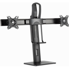 Gembird MS-D2-01 Double monitor desk stand, height adjustable, black