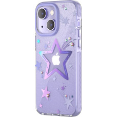 Kingxbar iPhone 14 Plus Heart Star sērijas PURPLE STAR zvaigžņu futrālis