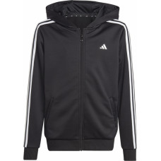 Adidas Džemperis TR-ES 3 Stripes Full-Zip Hoody Jr HY1102 / melns / 152 cm