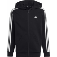 Adidas Džemperis 3 Stripes FL Full-Zip Hoody Jr. HR6331 / melns / 152 cm