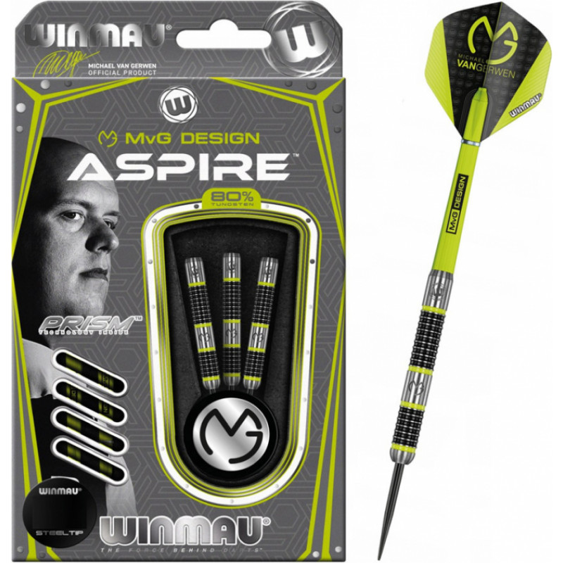 Winmau Šautriņas MVG Aspire 80% 21g tērauds / sudrabs /