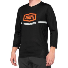 100% Koszulka męska 100% AIRMATIC 3/4 Sleeve black orange roz. XL (NEW) uniwersalny