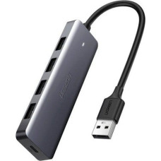 4-in-1 adapter UGREEN USB Hub to 4x USB 3.0 + USB-C (gray)