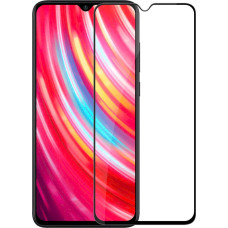 Fusion Full Glue 5D Tempered Glass Aizsargstikls Pilnam Ekrānam Xiaomi Redmi Note 8 Pro Melns