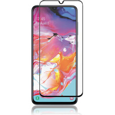 Fusion Full Glue 5D Tempered Glass Aizsargstikls Pilnam Ekrānam Samsung A705 Galaxy A70 Melns