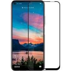 Tempered Glass 9D Aizsargstikls Pilnam Ekrānam Huawei P40 Lite Melns