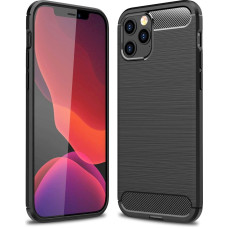 Fusion Trust Back Case Silikona Aizsargapvalks Priekš Apple iPhone 12 Pro Max Melns