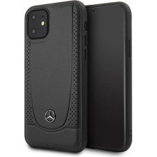 Mercedes MEHCP12SARMBK Leather Urban Cover Ādas Aizsargapvalks Apple iPhone 12 Mini Melns
