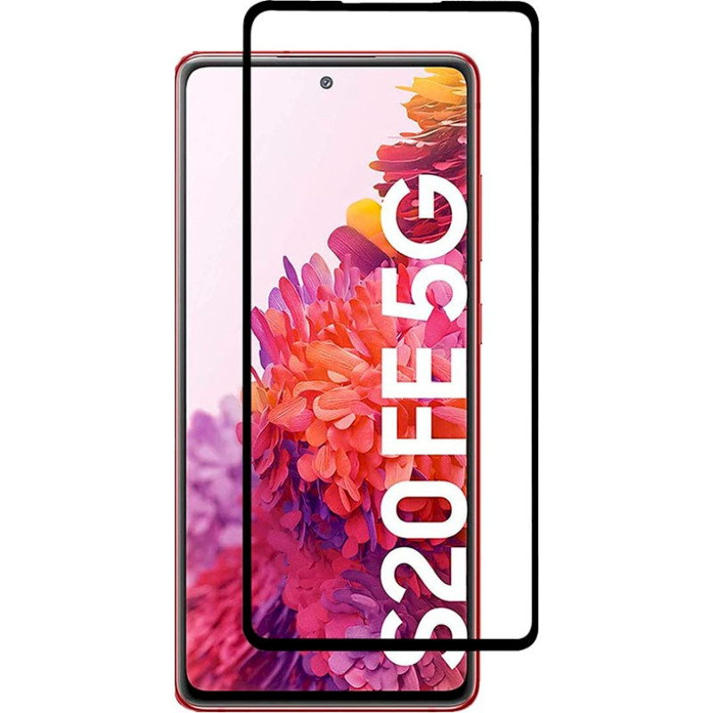 Fusion Full Glue 5D Tempered Glass Aizsargstikls Pilnam Ekrānam Samsung G780 Galaxy S20 FE Melns