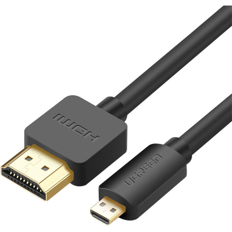 Ugreen HDMI - micro HDMI kabelis 19 pin 2.0v 4K 60Hz 30AWG 1,5m melns (30102)