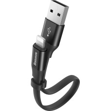 Baseus Nimble Flat Portable USB | Lightning Cable with Buckle 2A 0,23M black (CALMBJ-B01)