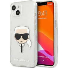 KLHCP13SKHTUGLS Karl Lagerfeld TPU Full Glitter Karl Head Case for iPhone 13 mini Silver