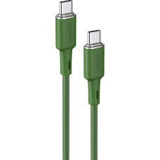 Acefast cable USB Type C - USB Type C 1.2m, 60W (20V | 3A) green (C2-03 oliver green)