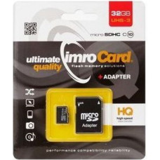 Imro atmiņas karte 32GB microSDHC cl. 10 UHS-3 + adapteris