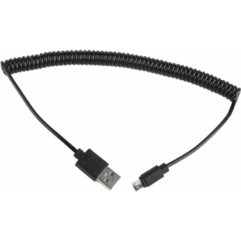 Gembird USB Male - MicroUSB Male 1.8m Black Coiled