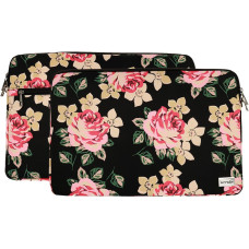 Wonder Sleeve Laptop 15-16 inches black and roses