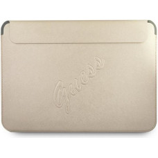 Original GUESS Laptop Sleeve Saffiano Script GUCS13PUSASLG 13 inches gold