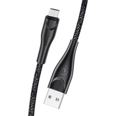 USAMS Kabel pleciony U41 microUSB 1m 2A czarny|black SJ393USB01 (US-SJ393) Fast Charge