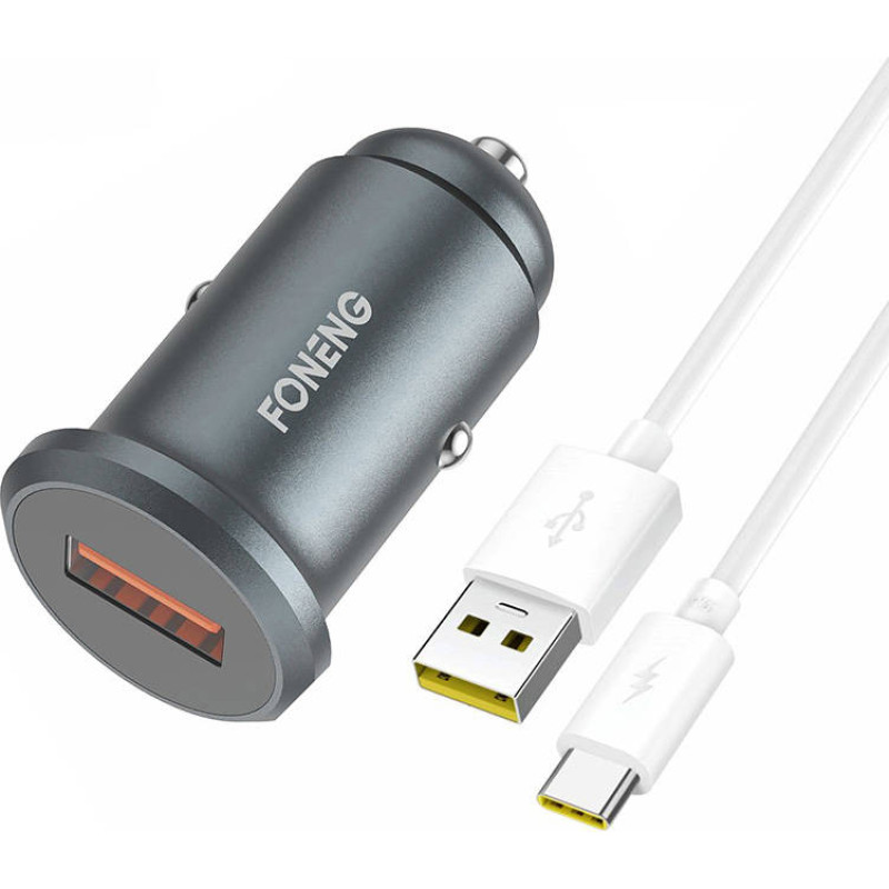 Foneng Mini car GSM charger kit Foneng C15 4A USB type-C (metal)