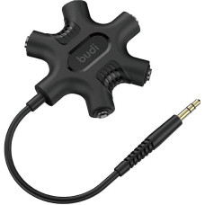 Budi Rockstar AUX mini jack adapter 3.5mm to 5x mini jack 3.5mm (black)