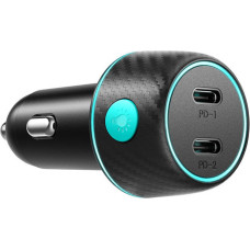 Car charger Joyroom CCN02, 2x USB-C PD 70W (black)