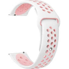 Beline pasek Watch 22mm Sport Silicone biało-różowy  white|pink box