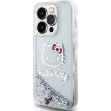 Hello Kitty Liquid Glitter Electroplating Head Logo Case for iPhone 13 Pro Transparent