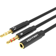 Vention 2x 3.5mm Male to 4-Pole Female 3.5mm Audio Cable 0.3m Vention BBTBY Black