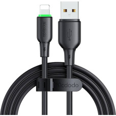 USB to Lightning Cable Mcdodo CA-4741 with LED light 1.2m (black)