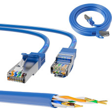 Extralink Kat.6A S|FTP 0,5 m | LAN Patchcord | Vara vītā pāra vads, 10 Gbps