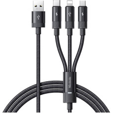 3in1 USB to USB-C | Lightning | Micro USB Cable, Mcdodo CA-5790, 3.5A, 1.2m (black)