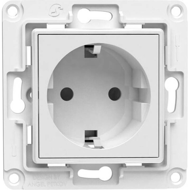 Shelly wall socket (white)