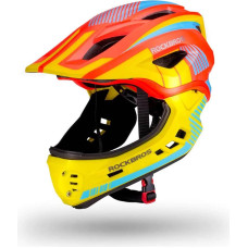 Rockbros Children's bicycle helmet with detachable visor Rockbros TT-32SOYB-S size S - yellow-orange