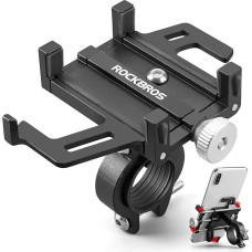 Rockbros 699-BK Aluminum Alloy Bicycle Phone Holder - Black