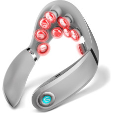 SKG G7 Pro-E neck massager with red light therapy and compress - gray