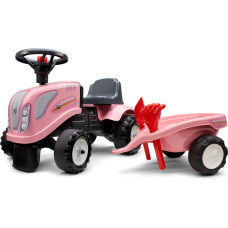 Baby Girly New Holland rozā traktors ar piekabi + piederumiem. no 1 gada