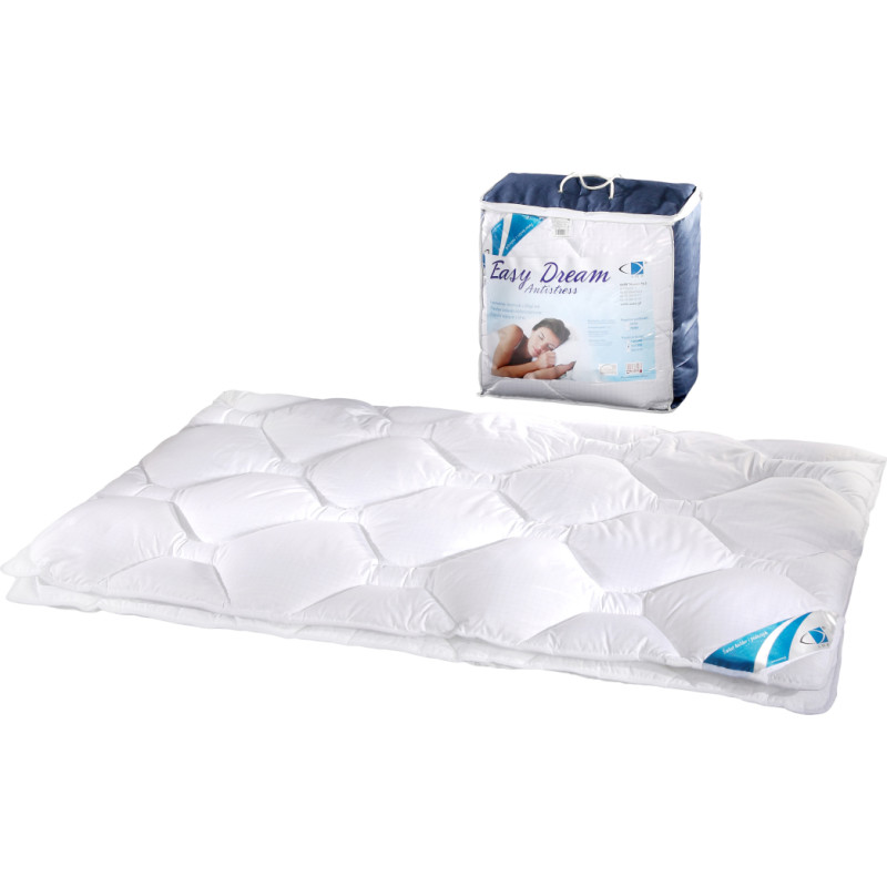 Antialerģiska sega 140x200 Easy Dream Antistress 1,1 kg balta ar oglekļa šķiedru